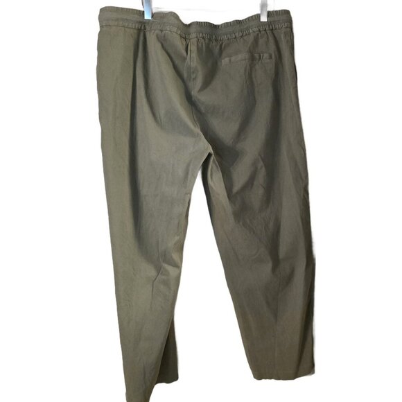 Johnny Was Embroidered Green Stretch Twill Pants - sz XL/1X - Picture 3 of 3